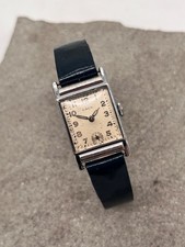VINTAGE LACO HANDAUFZUG ART DECO ARMBANDUHR CAL. MIMO SUBSECOND RECTANGULAR