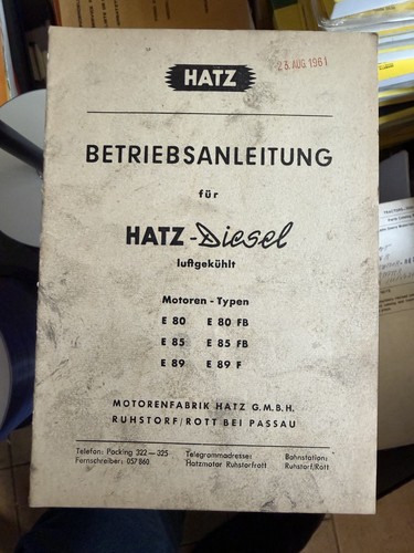 Betriebsanleitung hatz diesel - ,