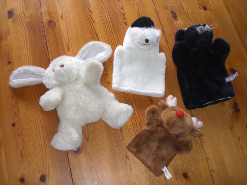 Handpuppen tiere rentier - 4,