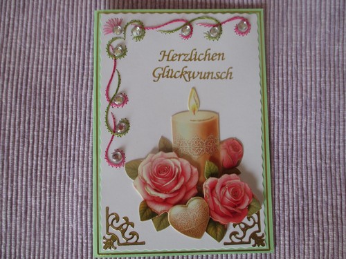 Grußkarte fadengrafik - -,