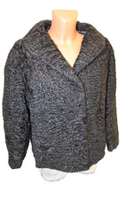 Karl Buchheim schwere Felljacke XL 44 Vintage Echtfell schwarz Blazer Pelzjacke