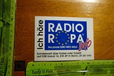 Alter Aufkleber TV Fernsehen Radio Sender RADIO EUROPA Info-Welle DSR (A)