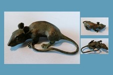 Bronze Figur Ratte Nagetier