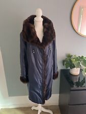 Exklusiver Nerz Parka M 36 38 Modehaus Samtnerz Futter neuW blau sportlich elega