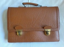 Vintage DDR Aktentasche aus Leder, Braun