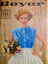 altes Modeheft Beyer von  1959  + Schnittmuster, Vintagemode der 50er Jahre