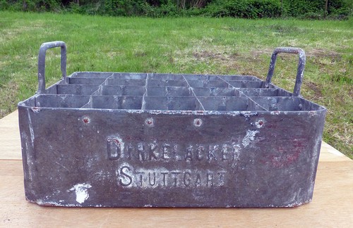 Alter bierkasten metall - bierkasten,