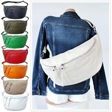 ITALY ★ ECHT LEDER XXL CROSSOVER BAUCHTASCHE UMHÄNGETASCHE HÜFTTASCHE SHOPPER 