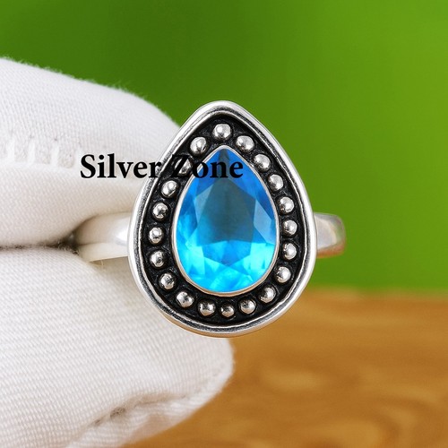 Blautopas ring 925 sterling - blautopas,