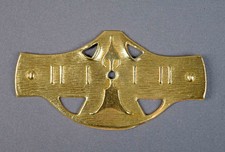 Alte Pendelskala Metall Skala f Freischwinger Wanduhr Uhrengehäuse clock