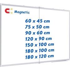 Whiteboard Magnetisch 120x90cm Groß Beidseitig Beschreibbar Aluminium