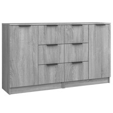 Sideboards 2 Stk. Grau Sonoma