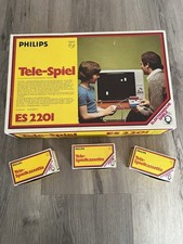 Philips ES2201, OVP, Telespiel, Autoslalom, Federball, Tontaubenschießen, 1975