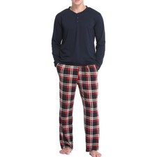 Herren Pyjama Set flanell