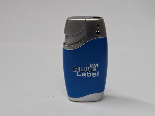 Blue label werbe feuerzeug - label,