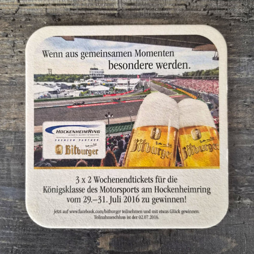 Bitburger sonder bierdeckel - bitburger,