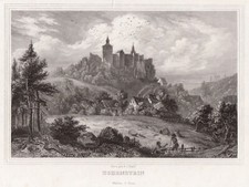 Hohenstein b. Hersbruck Original Stahlstich Poppel 1843