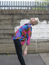 bunte Fledermaus Bluse Regenbogen oversized 90er True VINTAGE 90s blouse rainbow