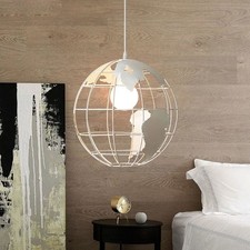 Hängeleuchte Kugel Pendelleuchte Globus Design Vintage Deckenlampe Kronleuchter