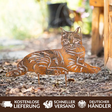 Rostige Katzen Deko Edelrost Metall Katzen Stecker Gartendeko Rostoptik Premium