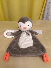 Pusblu PINGUIN DM Schmusetuch Kuscheltuch grau braun Schnuffeltuch Beissring