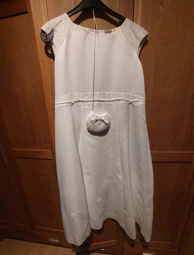 Mädchen kleid weiß linie - weiß, a-linie