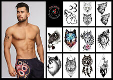 Faketattoo Wolf Rose Wölfin