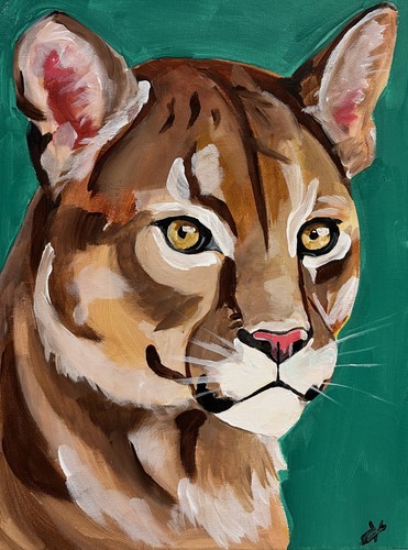 Gemälde puma acryl - gemälde,
