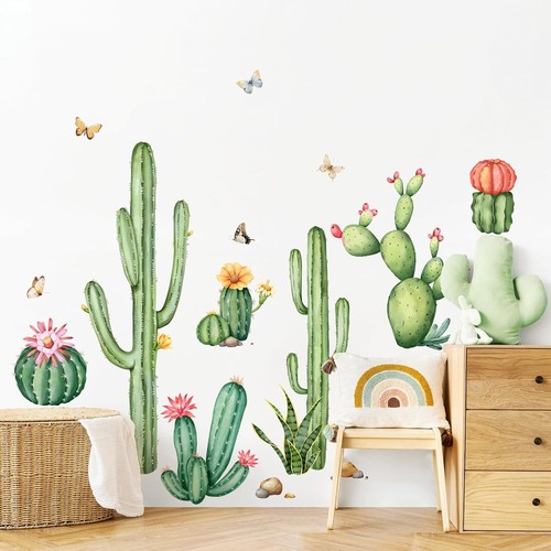 Wandtattoo pvc 29x90cm - pvc, kaktus