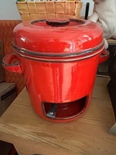 Thomas 70er Jahre Geschirr rot - Fondue Käse Fleisch