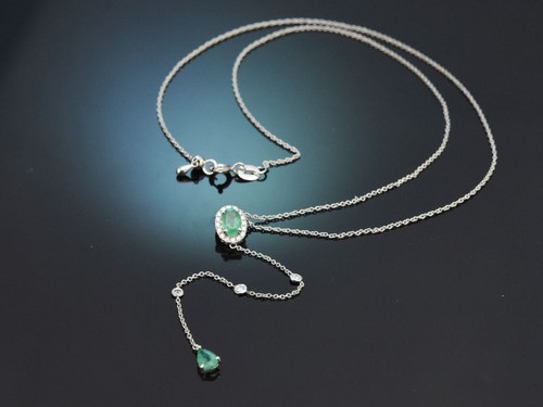 Edles collier mit smaragden - y-collier,