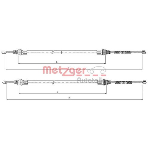 Metzger handbremsseil hinten - metzger,