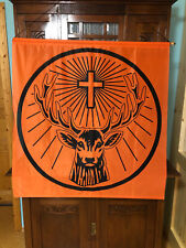 JÄGERMEISTER Fahne Banner Flagge - orange 1,00  x  1,00 m wie NEU