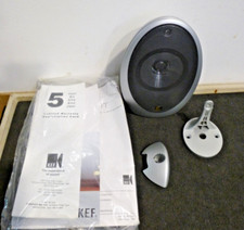 1 x KEF-KHT-HTS-1001 Egg SAT-Lautsprecher in silber Halterung+Anleitung