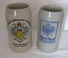 2x Maßkrug Schloßbrauerei Adldorf / Arco-Biere, Arco-Valley, Graf Arco Bierkrug
