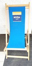 Liegestuhl Holz klappbar Retro Nivea Klappstuhl Sonnenliege 60/70er Jahre Stuhl 