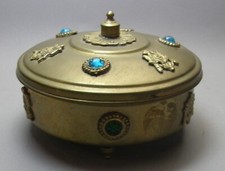 Indisch Pracht Schatulle - Messing  innen wohl versilbert - Vintage  - 20.jhd