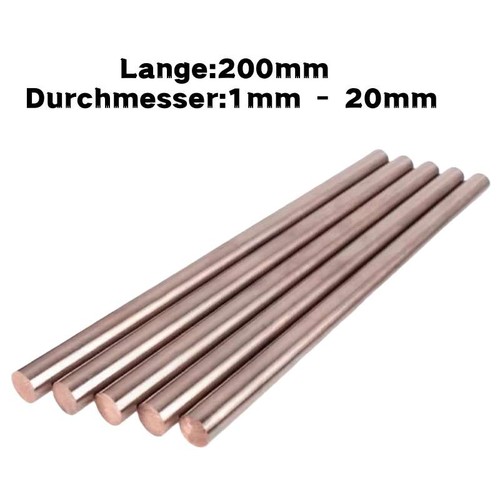 Wolfram kupfer rund 1mm 20mm - wolfram-kupfer,
