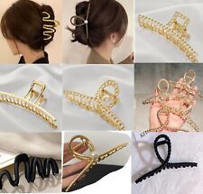 Haarspange Haarklammer Metall Haarklaue Haarkralle gold silber braun Banane