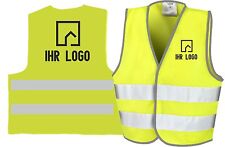 Safety Weste bedruckt  Sicherheitsweste Signalweste + Warnweste inkl. Druck 