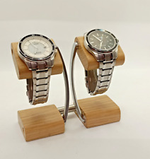 Eiche doppelter Uhrenhalter Uhrenständer Uhrenaufsteller Uhrenbox Schmuckständer