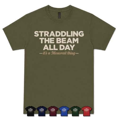 Straddling the beam all day - straddling,