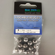Balzer Loch Bleikugel 4,0g 12 Stück Lochblei Inline Blei Kugelblei Angelblei OVP