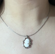 Vintage Silber Kamee Anhänger