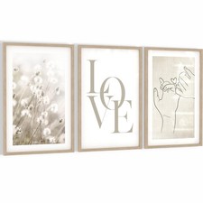 Wandbilder Set Blumen XXL