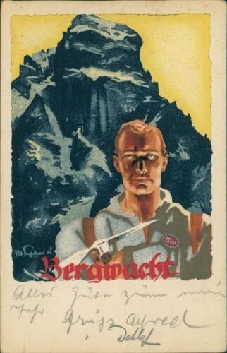 Ansichtskarte bergwacht - ansichtskarte,