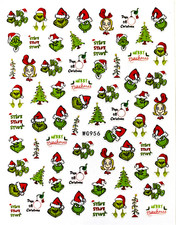 WEIHNACHTEN Nail Art Nagel Sticker selbstklebend Grinch WG956-2722