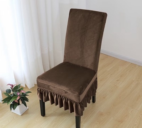 Stuhlhusse braun stretch - stuhlhusse,
