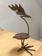 Alte Metallskulptur Metall Skulptur Kakadu Vogel Vogelskulptur Gartenfigur