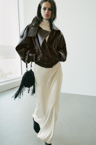 Zara jacke lederoptik - zara,